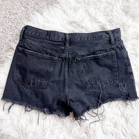 We The Free | Black Distressed Jean Shorts - Picture 3 of 3